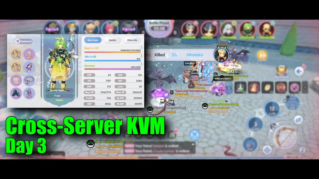 [ROX] Cross-Server KVM Day 4 - Met My Former Guildies! #whitesupremacy ...