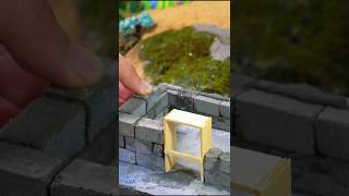Building Mini Houses with BRICKS house made  #house​ #diy​ #miniature​