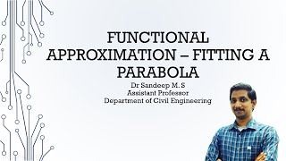 #12 - CE306 - CPCT Module 6 - Fitting a Parabola