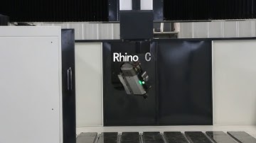 Rhino 5 axis CNC Router test video before delivery to European