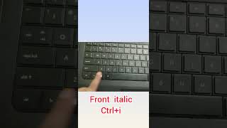 italic shortcut key ctrl+i #keyboardshortcuts #shorts #computer