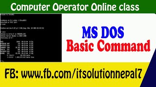DOS Command with Practical || Disk operating system by IT solution Nepal