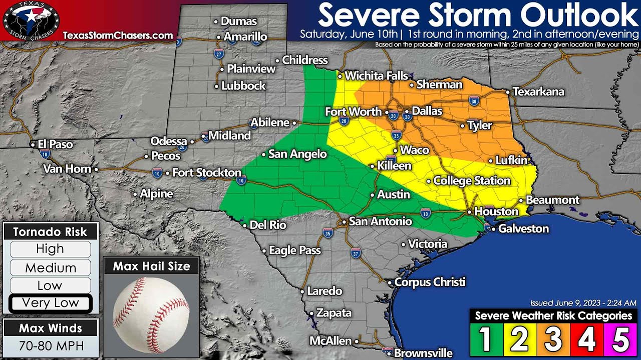 Severe storms likely Saturday in North & East Texas - YouTube