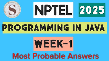 Programming in Java|| WEEK-1 Quiz assignment Answers 2025|| Jan - April ||NPTEL||#SKumarEdu