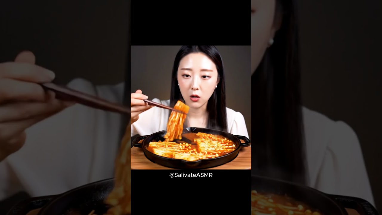 Spicy Enoki Mushroom ASMR – Sizzling Heat You Can Hear! 🍄🔥🎧 