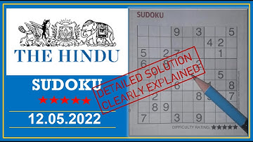How to Solve 5 Star Hindu  Sudoku May 12, 2022 -  Step By Step Solution