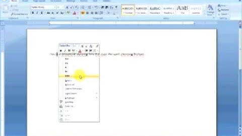 Word 2007 Spell Check
