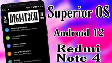|Superior OS| |Android 12| |Redmi Note 4| |Mido| |Full Review| & |Installation| By |DIGI4T3CH|