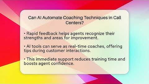 Can AI Automate Coaching Techniques in Call Centers? | Call Center Pro Strategies News