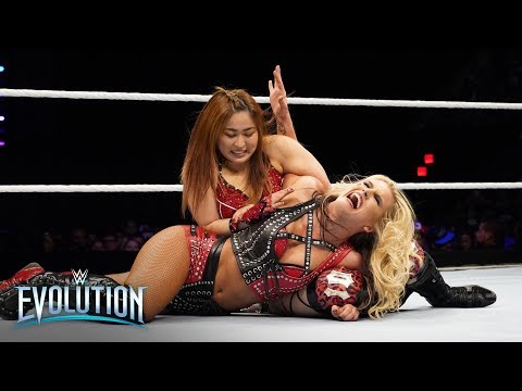 Io Shirai dropkicks Toni Storm from the top rope: WWE Evolution 2018 (WWE Network Exclusive)