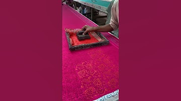 Bold block print with ishq #foryou #textileprinting #youtube #blockprinting