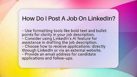 How Do I Post A Job On LinkedIn? - Everyday-Networking