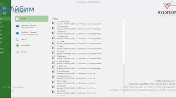 [Synchro Pro] Task properties & synchronization with MS Project