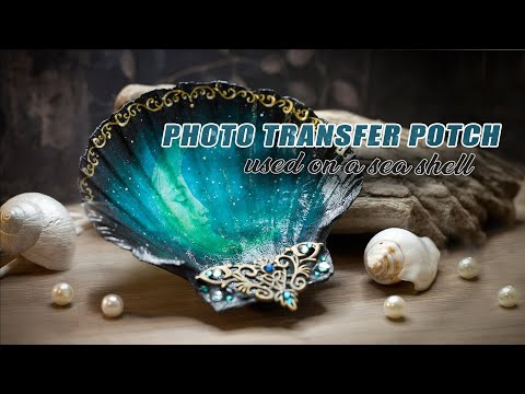 Painting a sea shell and making it absolutely stunning with decoupage technique