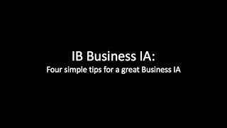 IB Business IA