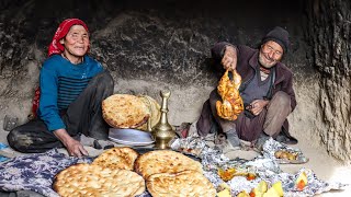 Old Style Cooking in the Cave | Old Lovers Living in a Cave Like 2000 Years Ago| Afghanistan Village