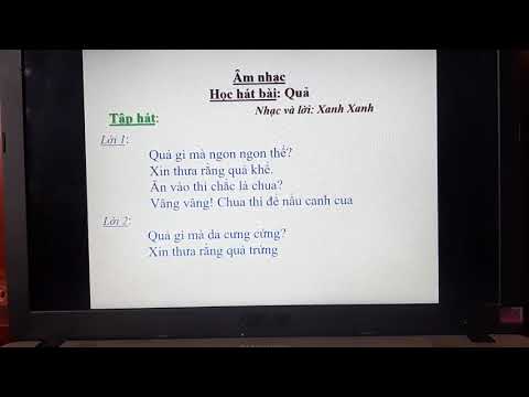 Tuần 25 - Âm nhạc - Bài: Bài hát quả.