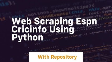 Web scraping espn cricinfo using python