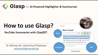 Glasp Chrome Extension | AI Powered Highlighter and Summarizer for YouTube, Web and PDF