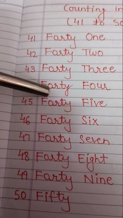 counting in words in english - YouTube