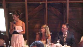 Bride, Best Man and Maid of Honor Toasts at Billy & Shannon's Wedding Bride, Best Man and Maid of Honor Toasts at Billy & Shannon's Wedding