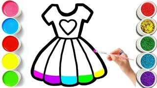 dress drawing for kids, painting & colouring for kids and toddlers_ child art