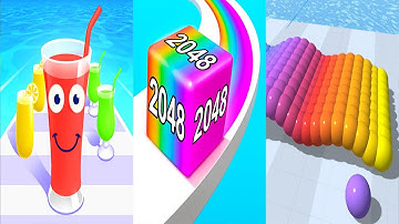 Juice Run VS Jelly Run 2048 VS Canvas Run - All Levels Gameplay Android iOS Ep 1