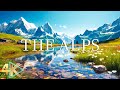 FLYING OVER THE ALPS  (4K UHD) - Relaxing Music Along With Beautiful Nature Videos - 4K Video HD