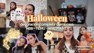 Vlog | Haul de toda mi decoración + Decorando mi hogar de halloween [TEMU + WALMART + HEB ]👻🎃