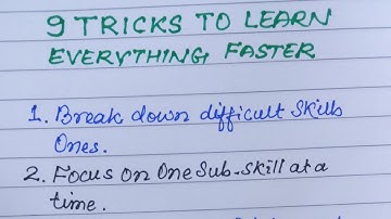 9 Tricks To Learn Everything Faster | Unlock Your Brain