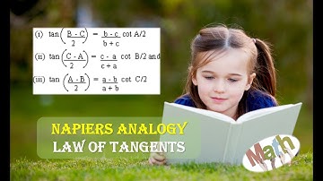 NAPIERS ANALOGY LAW OF TANGENTS