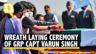 Rip Group Captain Varun Singh Defence Personnel Family Pay Last Respects At Wreath-Laying Ceremony
