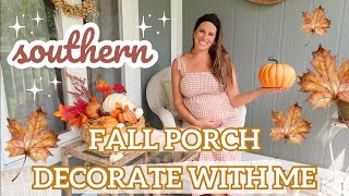 SOUTHERN FALL Front Porch Decorate With Me 2023 // Fall Porch Decorating Ideas
