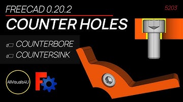 🔩 How To Make Countersink And Counterbore Holes - FreeCAD Hole Tutorial - FreeCAD Make Hole