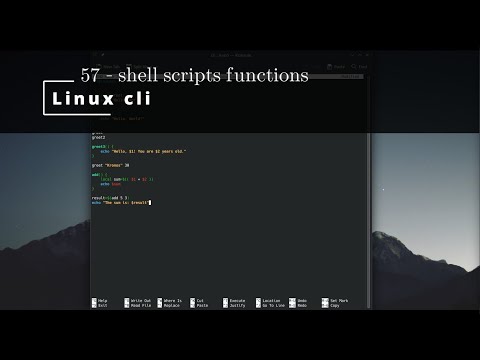Linux CLI 57 🐧 shell scripts functions