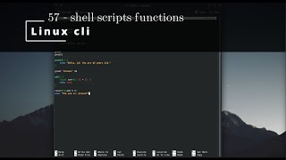 Linux CLI 57 π§ shell scripts functions