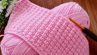 Unique Very Easy Crochet sewing pattern baby blanket consisting of two rows for beginners