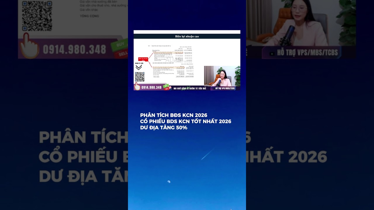 PHÂN TÍCH BĐS KCN 2026CỔ PHIẾU BDS KCN TỐT NHẤT 2026 DƯ ĐỊA TĂNG 50%