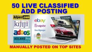 classified posting service manually posted to 50 top sites