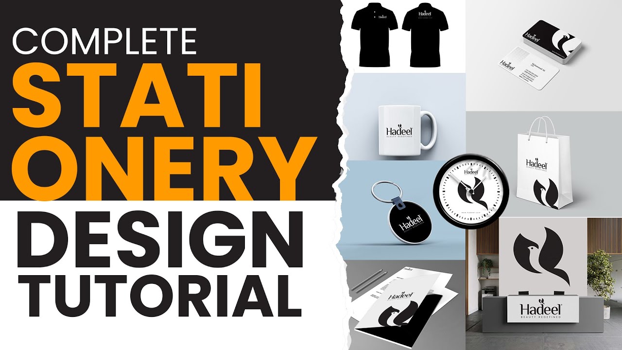 Complete Stationery Design Tutorial / illustrator Tutorial / easy to understand / 