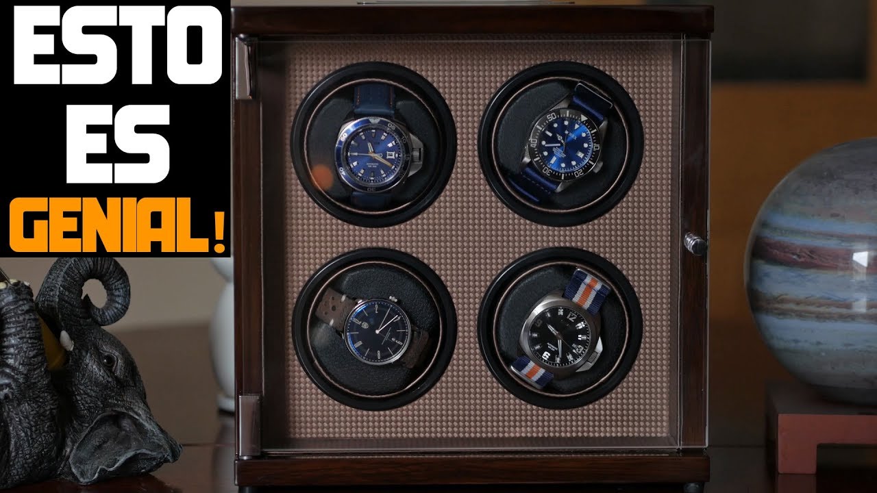 GENIAL caja giratoria para relojes - Chiyoda Watch Winder - YouTube