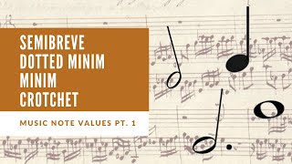 Music Note Values - Semibreve, Dotted Minim, Minim and Crotchet | pt. 1