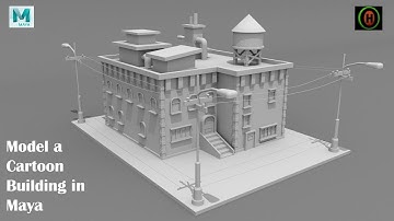 Autodesk Maya | Model a cartoon Building in maya | M#2