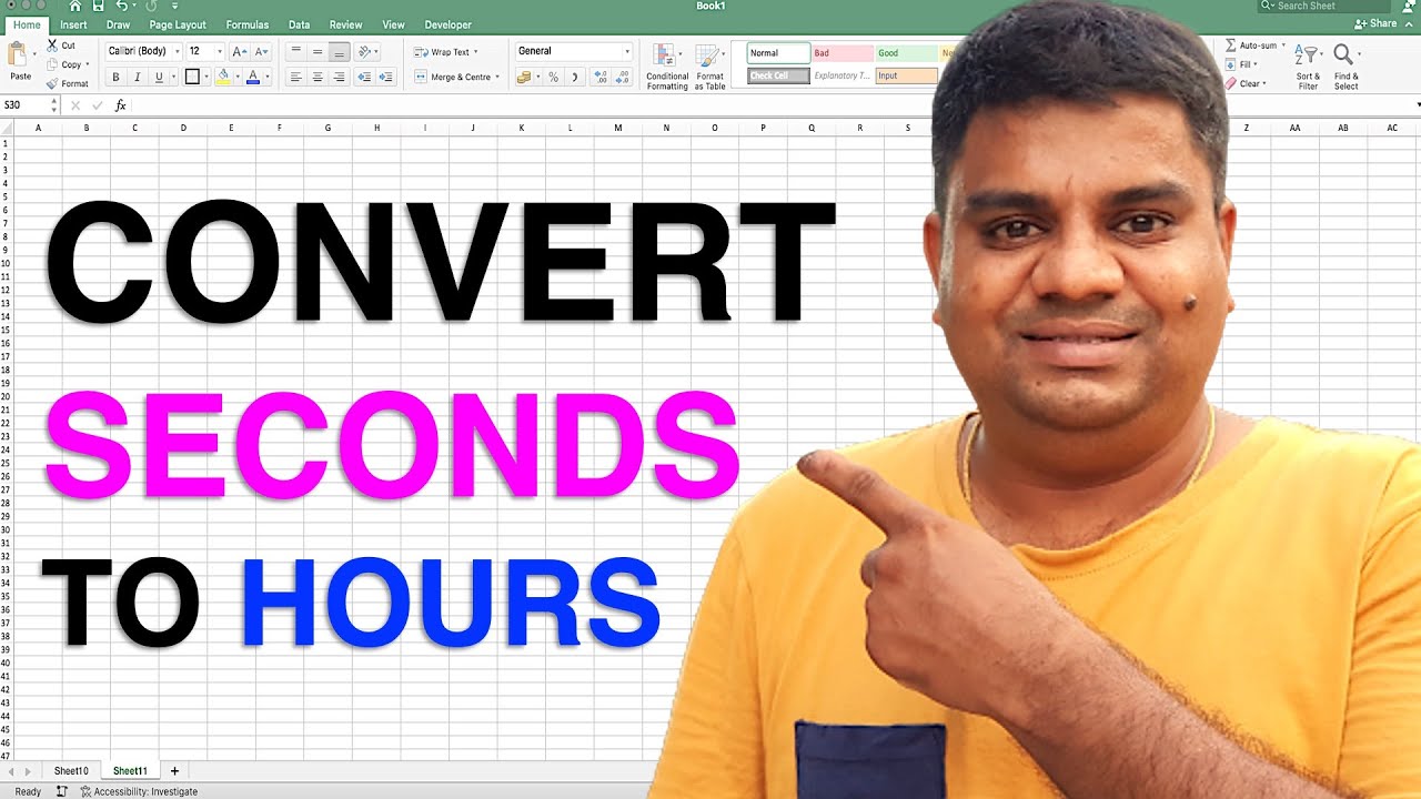How To Convert Seconds To Hours In Excel YouTube