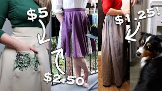 Thrifted Fabric and No Pattern! (Making Panel Skirts)
