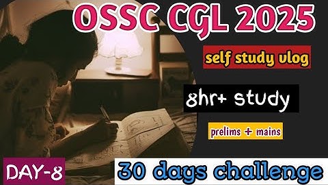 OSSC CGL 2025📖✏️📚 30 days study challenge🎯 day-8|| my daily TO DO LIST 📖