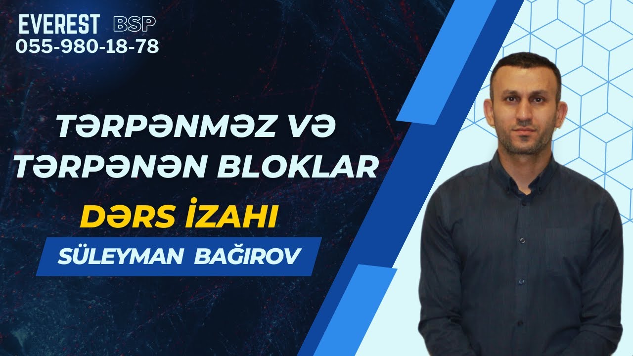 Tərpənməz və tərpənən bloklar.