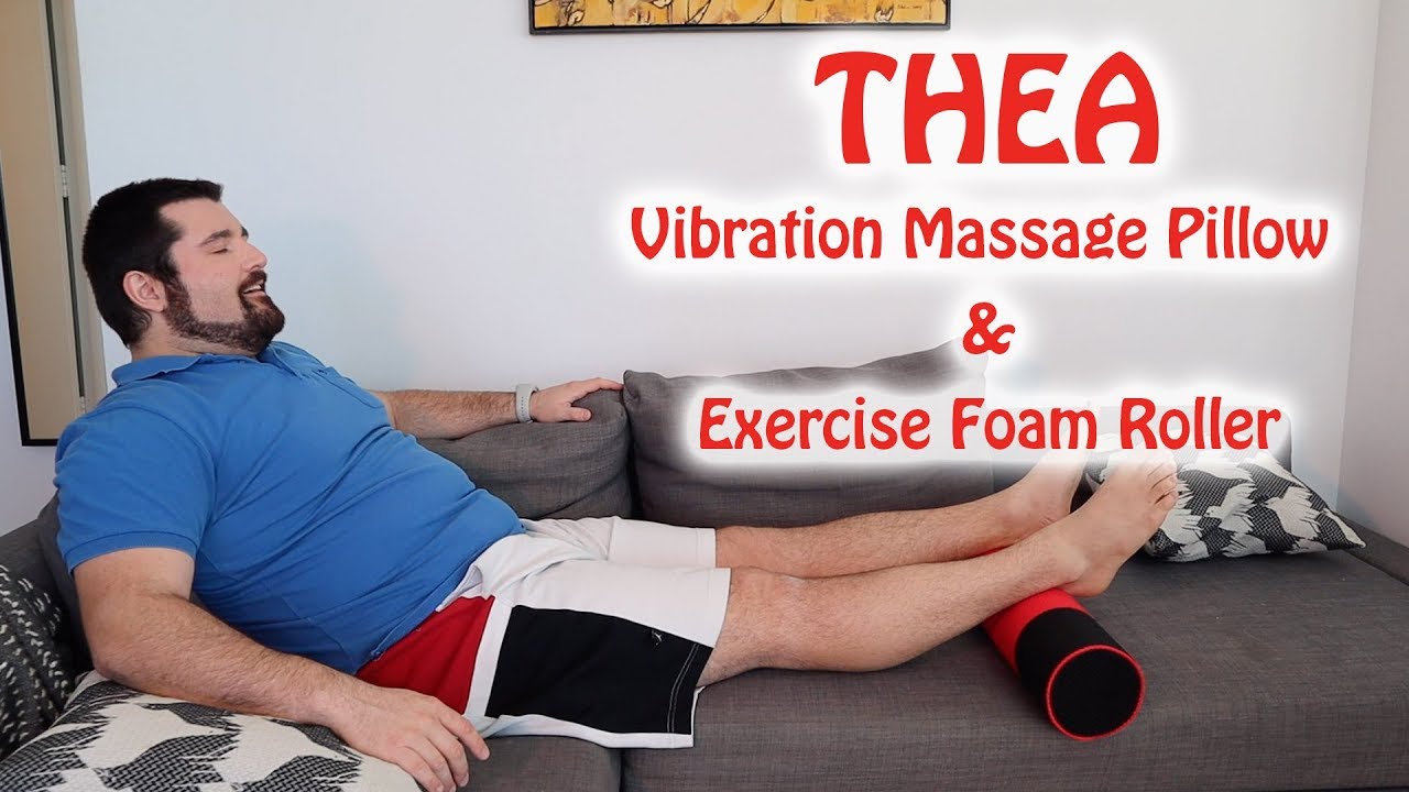 THEA 24" - Best Mix of Vibration Massage Pillow and Exercise Foam Roller