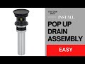 Easy Install Pop Up Drain Assembly Stopper NO LEAKS for Bathroom Sink