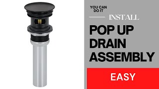 Easy Install Pop Up Drain Assembly Stopper No Leaks For Bathroom Sink 